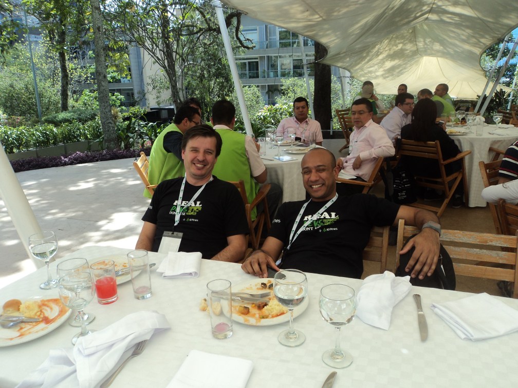 Hernán y Jorge de 10 Pines en el almuerzo